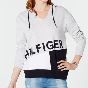 Tommy Hilfiger Hooded Logo-Print Sweatshirt, M